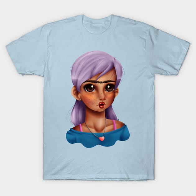 Unibrow Cutie T-Shirt by piefanart